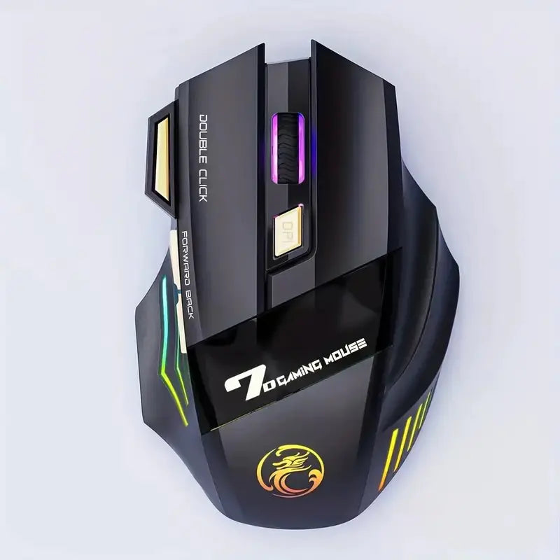Ergonomic Rechargeable RGB Wireless Gaming Mouse