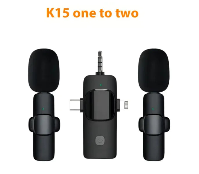 Wireless Three-in-One Collar Clip Microphone