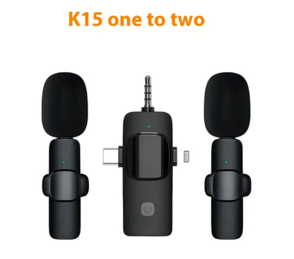 Wireless Three-in-One Collar Clip Microphone