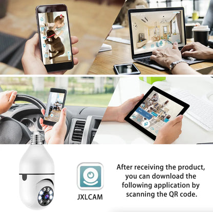 360° 1080P Wi-Fi Smart Bulb Security Camera
