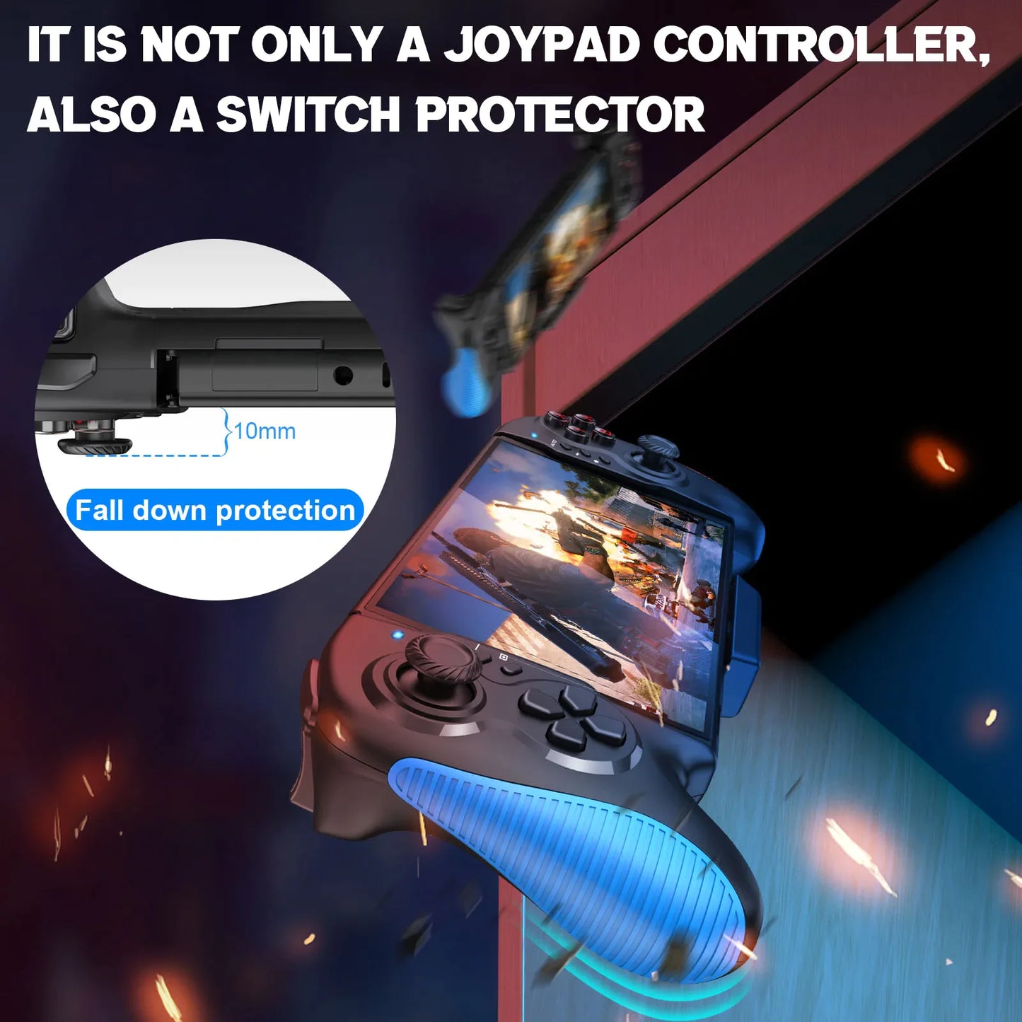 Dual Vibration Controller Grip Gamepad