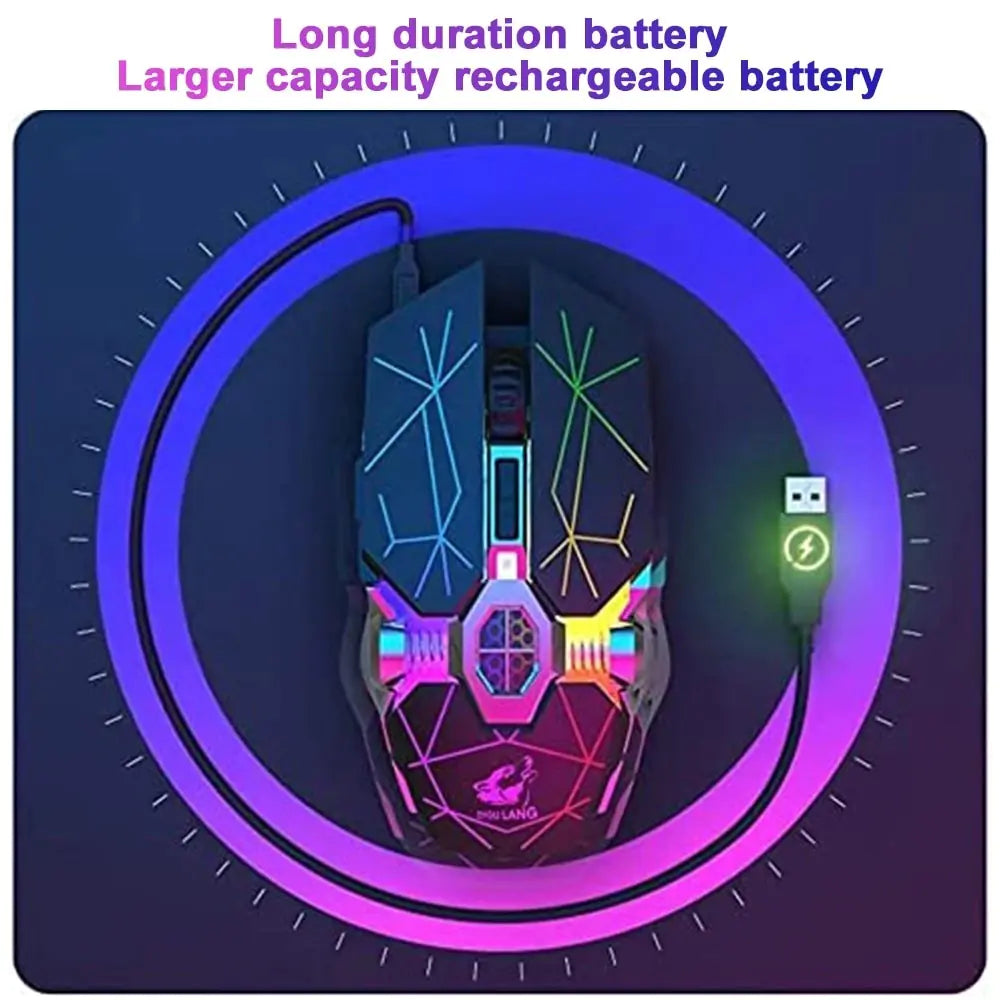 Wireless Rechargeable RGB Gaming Mouse