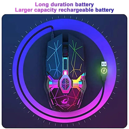 Wireless Rechargeable RGB Gaming Mouse