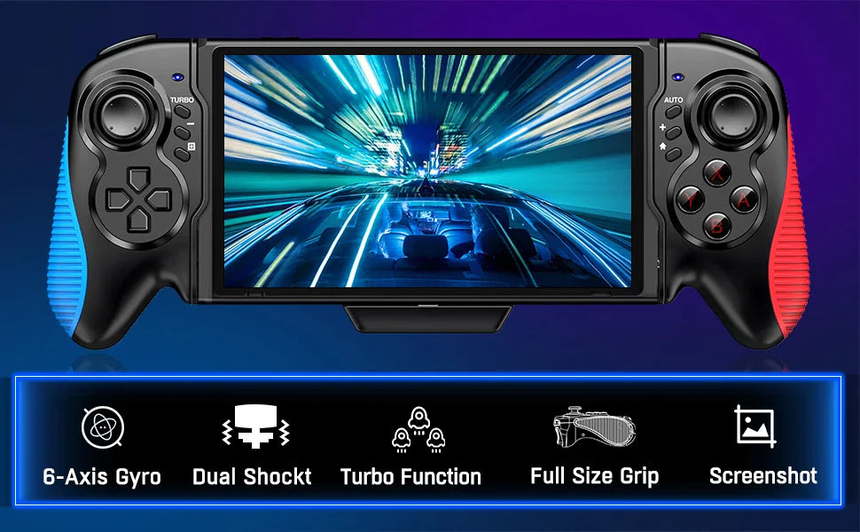 Dual Vibration Controller Grip Gamepad