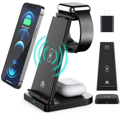 3-in-1 Detachable Wireless Charger Stand