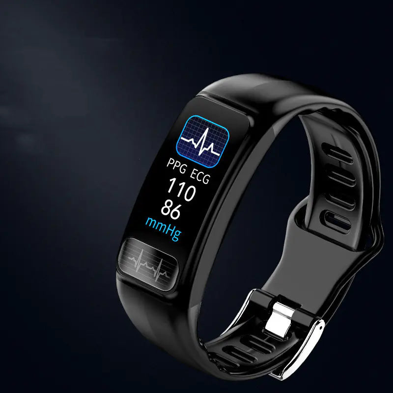 Black ECG PPG Smart Watch