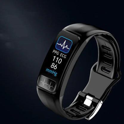 Black ECG PPG Smart Watch