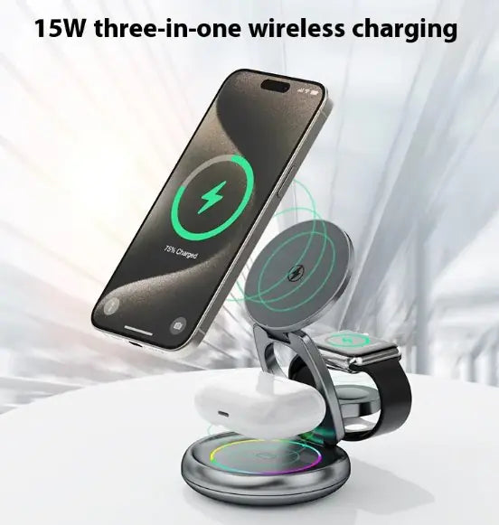 3-in-1 Rotatable Wireless Charger Stand