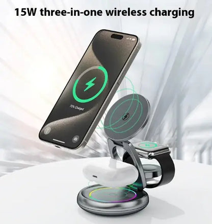 3-in-1 Rotatable Wireless Charger Stand