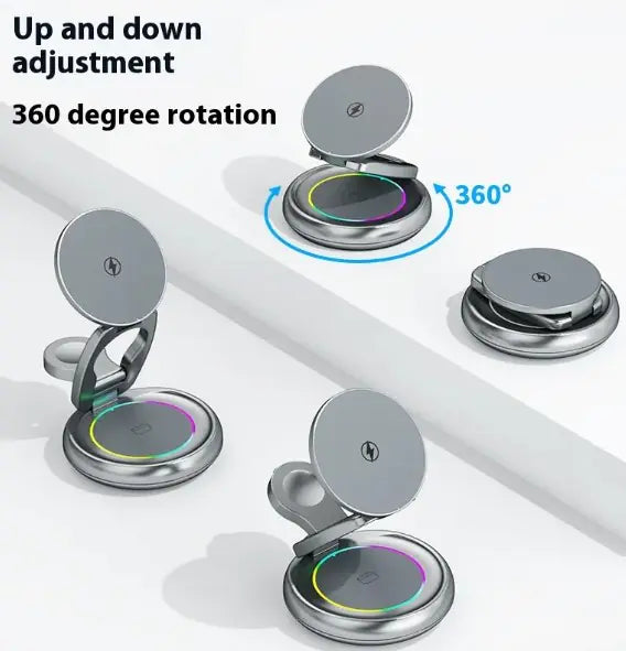 3-in-1 Rotatable Wireless Charger Stand