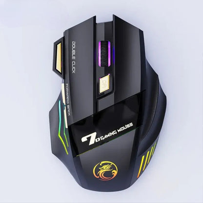 Ergonomic Rechargeable RGB Wireless Gaming Mouse