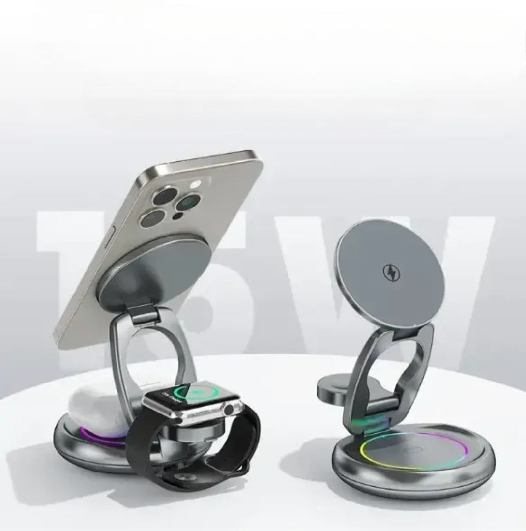 3-in-1 Rotatable Wireless Charger Stand