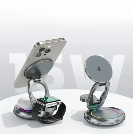 3-in-1 Rotatable Wireless Charger Stand