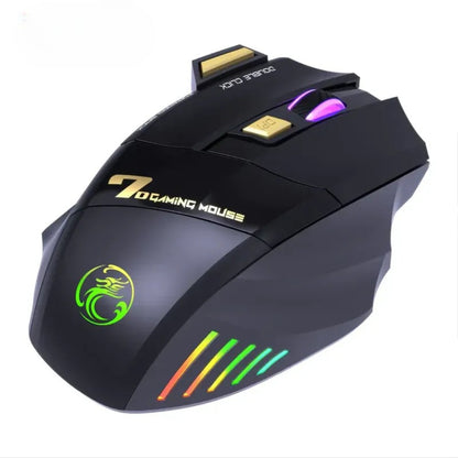 Ergonomic Rechargeable RGB Wireless Gaming Mouse
