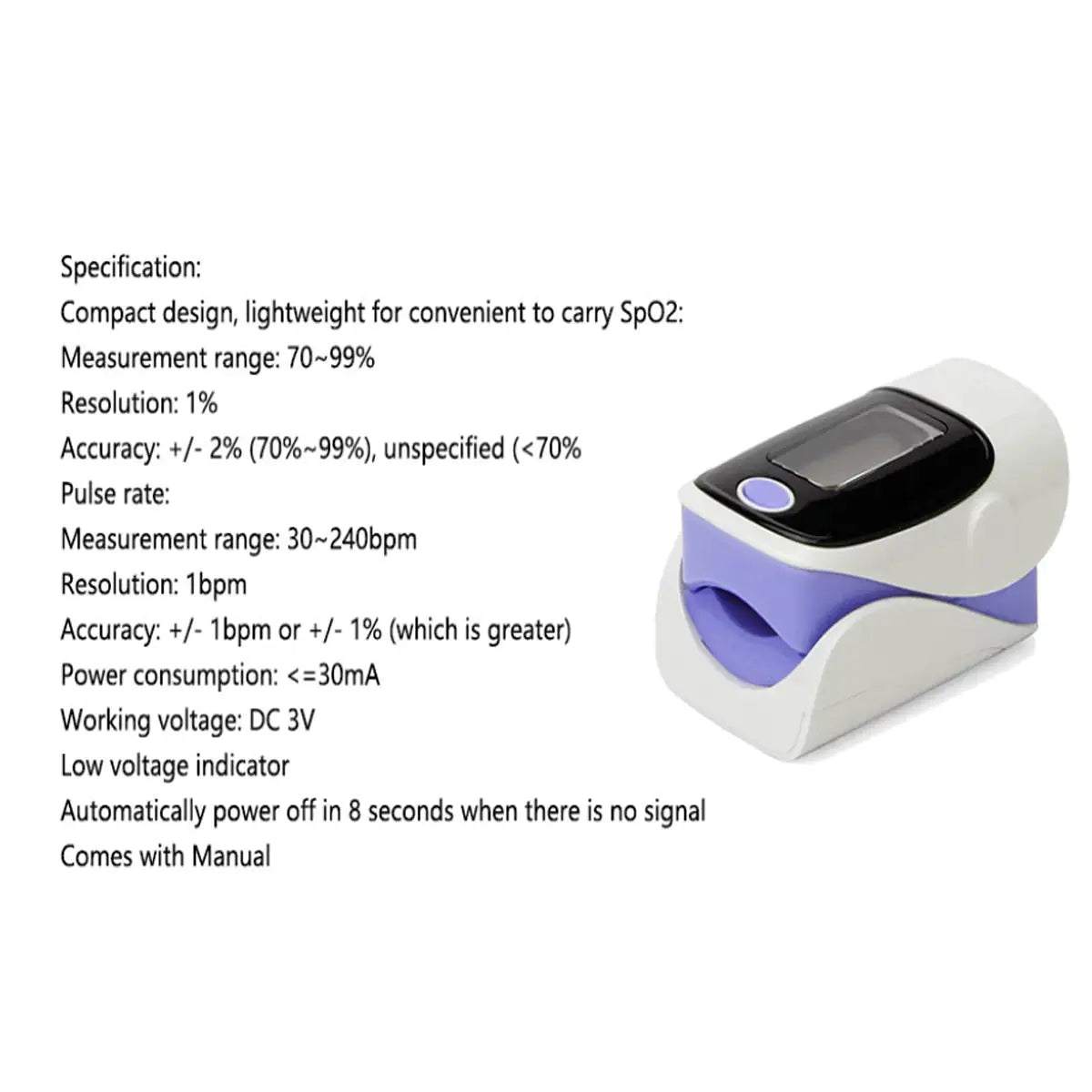 Fingertip Pulse Oximeter with LED Display