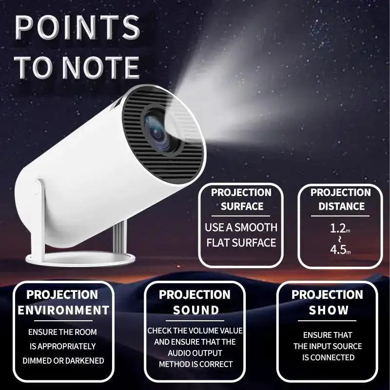 Portable Android WiFi Bluetooth Projector
